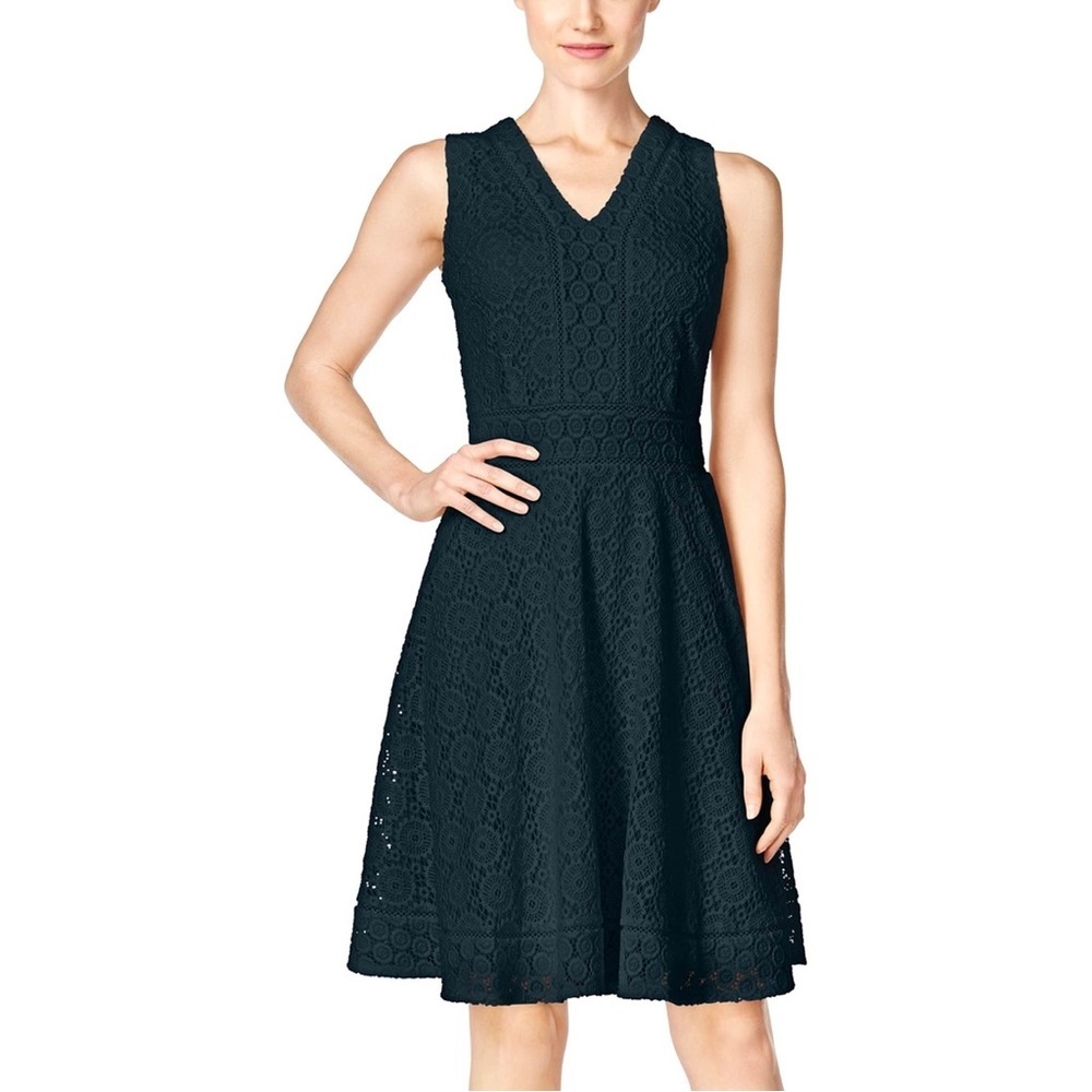 Charter Club Lace Fit & Flare Dress. Feminine Garden. Size PET/XL